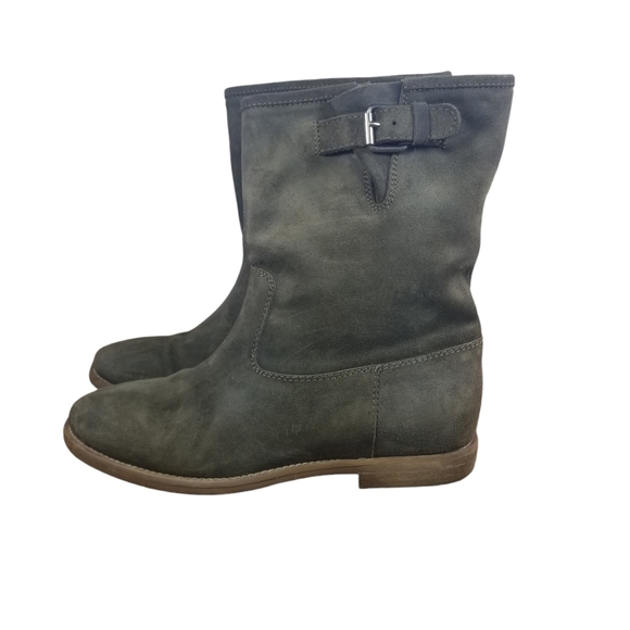J. CREW Langston khaki suede mid calf boots - Picture 2 of 11